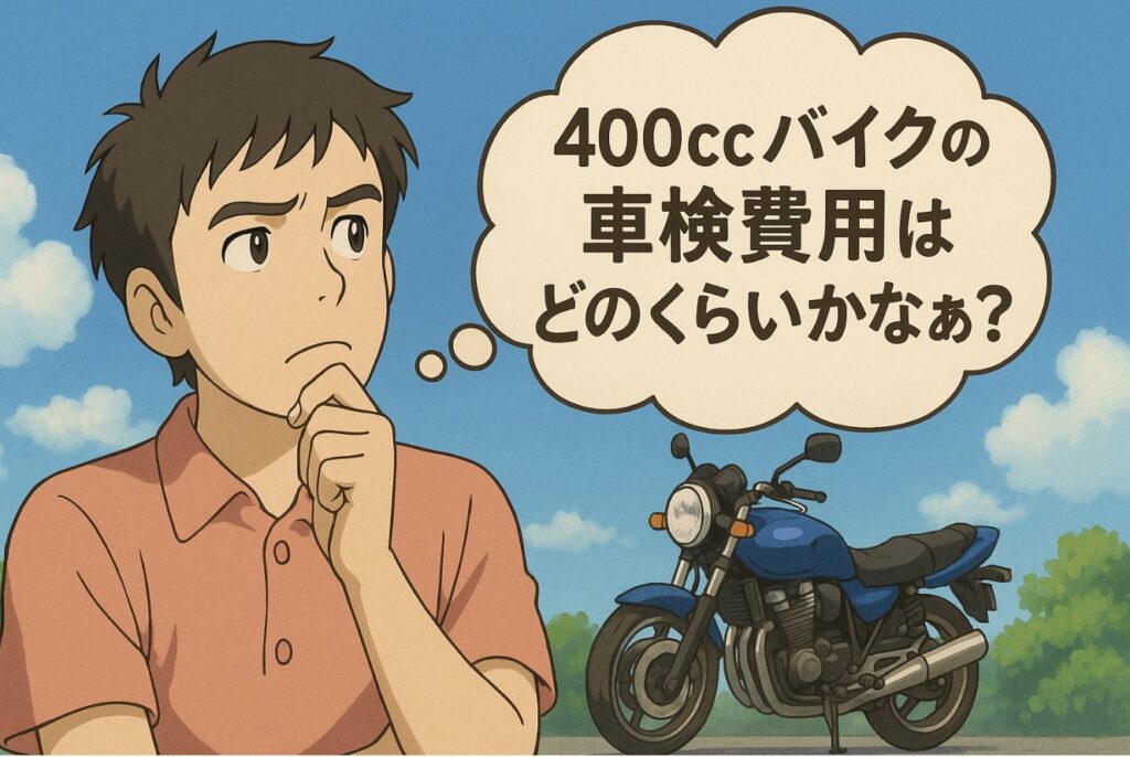 中型バイク400ccの車検費用はいくらかかる?相場を徹底解説