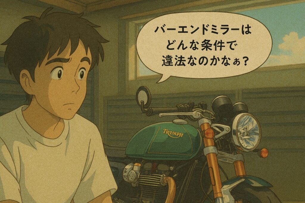 バーエンド ミラー 違法は本当？車検・取り締まりの実情を徹底解説