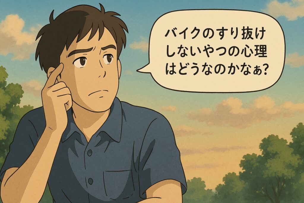 バイクですり抜けしないやつの心理と推奨派の意見を解説